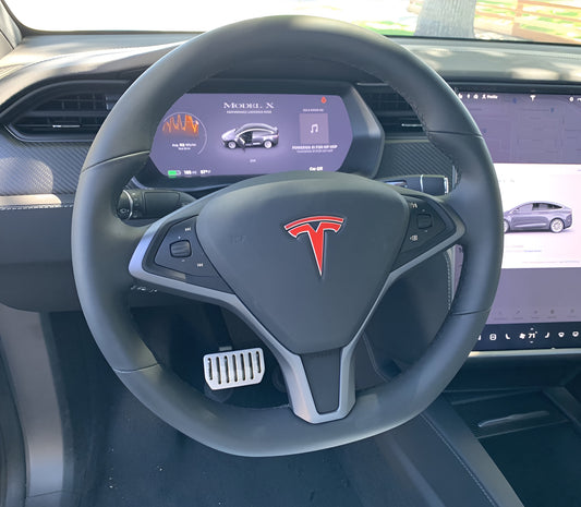 Tesla Model S / Model X Steering Wheel Emblem Sticker 2pcs