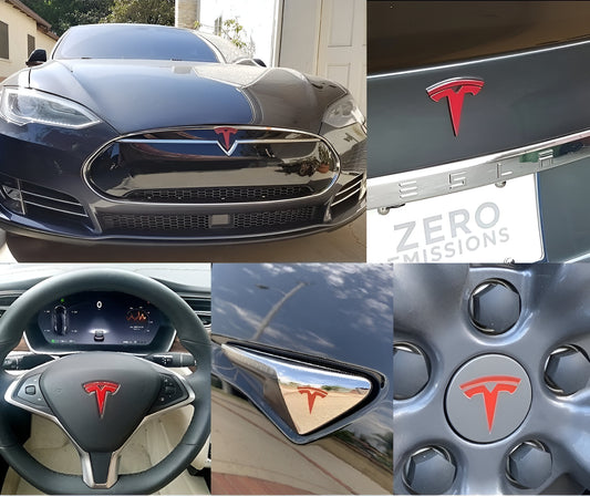 Tesla Model S Fascia Nose Cone Emblem Sticker