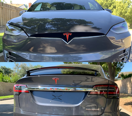 Tesla Model X Frunk and Trunk Emblem Sticker