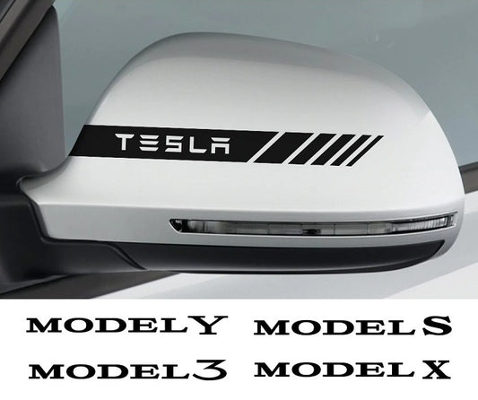 Tesla Model S Side Mirror Cover Sticker - 8 Inches