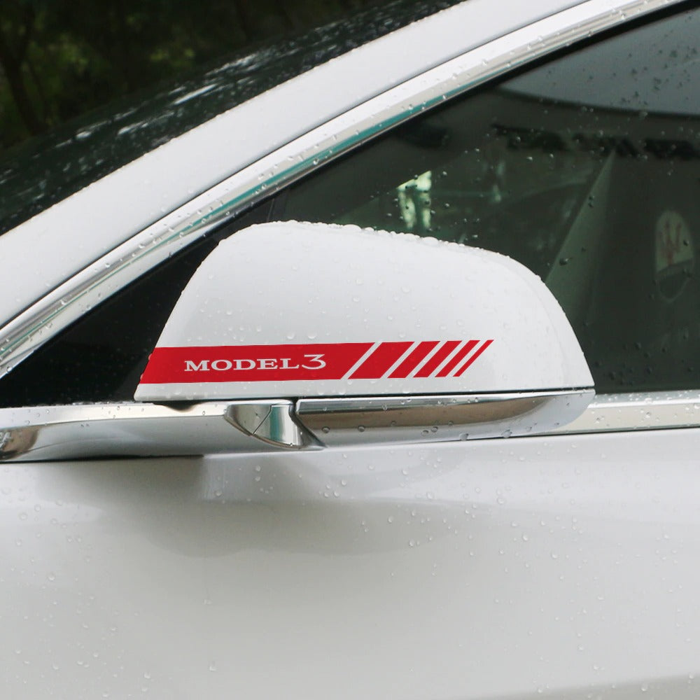 Tesla Model S Side Mirror Cover Sticker - 8 Inches